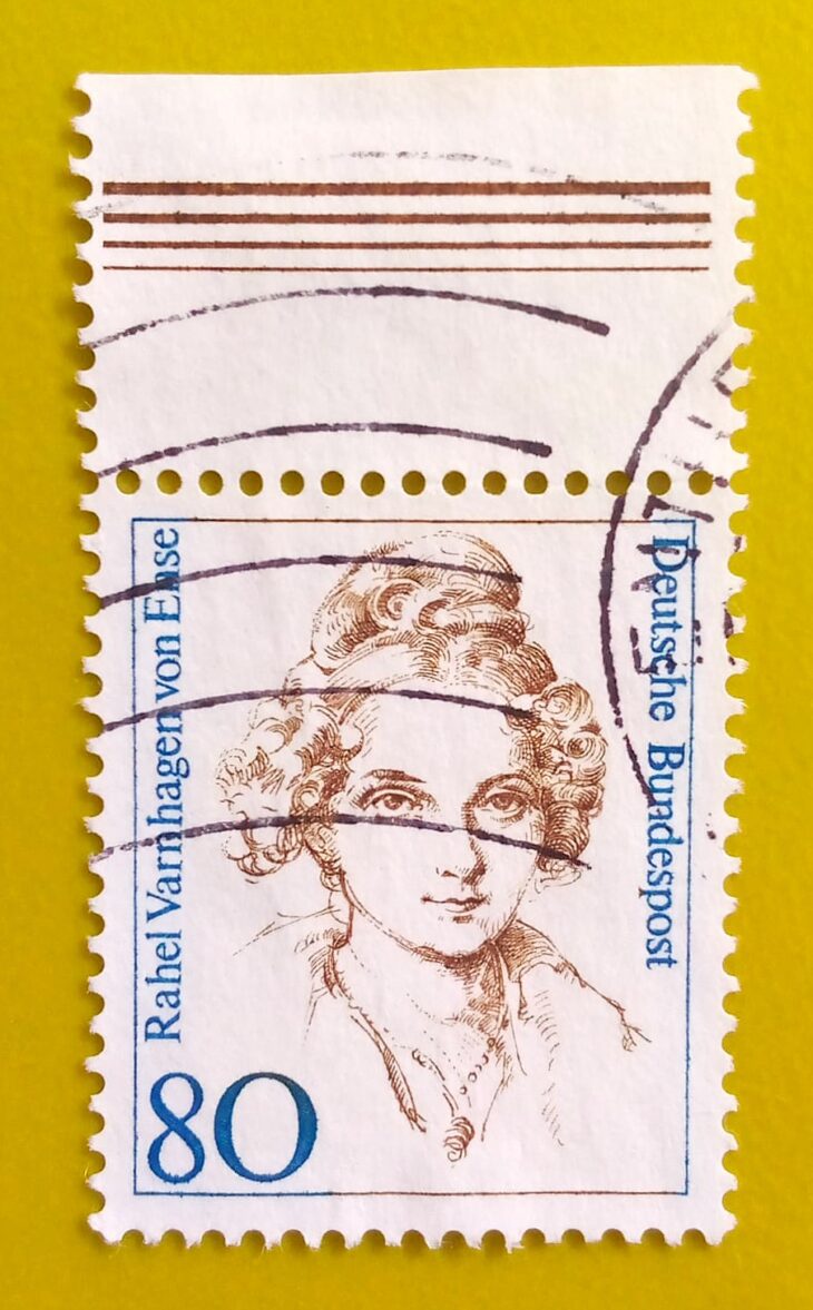 Issue:        Germany Rahel Verhaegen (writer) 1994 Stamp Type:        Stamp Number of Stamps:        1 Denominations:         80 PF Issue Date:         1994 Issued By:        Germany Deutsche Post ( Deutschland )
