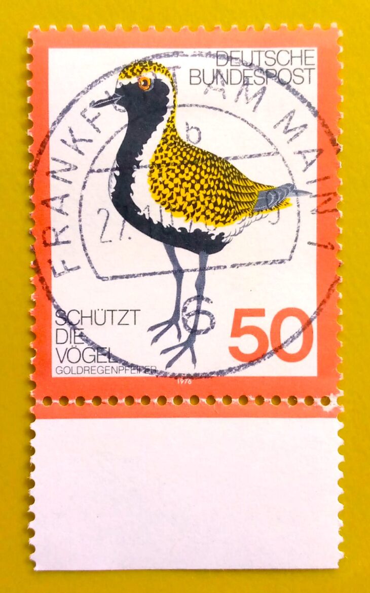 Issue:        Germany Protects the Birds 1976 Stamp Type:       Stamp Number of Stamps:        1 Denominations:          50  PF, Issue Date:          1976 Issued By:       Germany Deutsche Post ( Deutschland ) 
