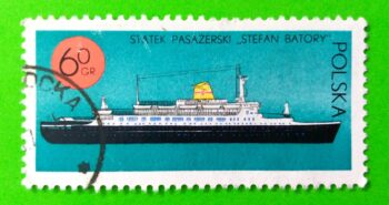 Issue:     Poland TSS Stefan Batory 1971 Stamp Type:     Stamp Number of Stamps:       1 Stamps Denomination:         60 Gr, Issue Date:        1971 Issued By:     Poland POST 