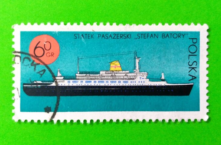Issue:     Poland TSS Stefan Batory 1971 Stamp Type:     Stamp Number of Stamps:       1 Stamps Denomination:         60 Gr, Issue Date:        1971 Issued By:     Poland POST 