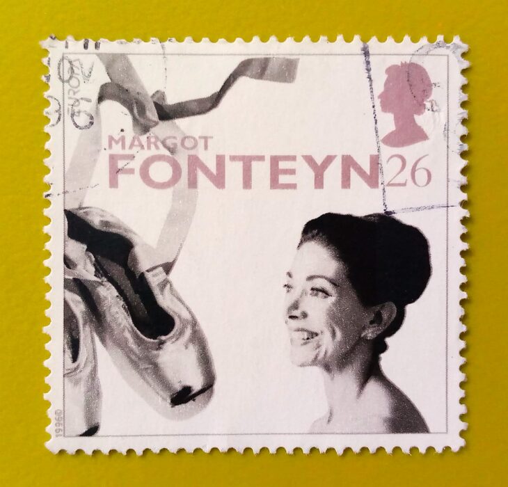 Issue:        Great Britain (Dancer) Margot Fonteyn 1996 Stamp Type:       Stamp Number of Stamps:        1 Stamps Denomination:        26 P, Issue Date:        1996 Issued By:       Royal Mail, United Kingdom 