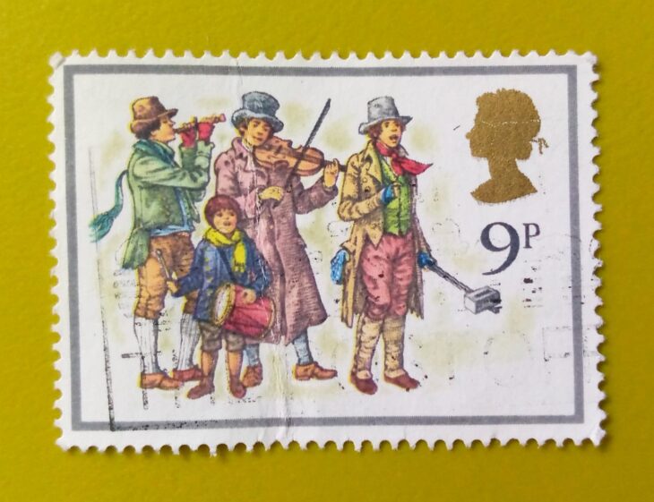 Issue:        Great Britain Christmas 1978 Stamp Type:       Stamp Number of Stamps:        3 Stamps Denomination:        9 P, Issue Date:        1978 Issued By:       Royal Mail, United Kingdom 