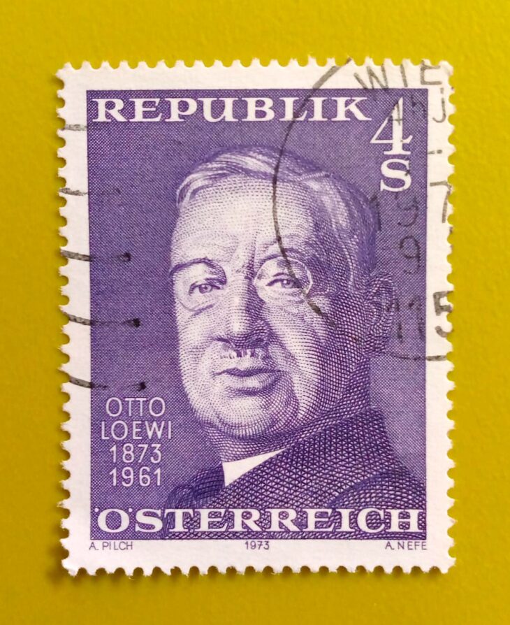 Issue:      Australian Otto Loewi 1973 Stamp Type:     Stamp Number of Stamps:       1 Stamps Denomination:        4 C, Issue Date:         1973 Issued By:     Australia Post 
