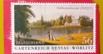 Issue:        Germany Gartenreich Dessau Wörlitz 2002 Stamp Type:       Stamp Number of Stamps:         1 Denominations:          56  PF, Issue Date:          2002 Issued By:       Germany Deutsche Post ( Deutschland ) 