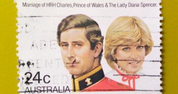Issue:         UK Marriage of HRH Charles Prince of Wales & The Lady Diana Spencer 1981 Stamp Type:         Stamp Number of Stamps:         1 Stamps Denomination:         24 C, Issue Date:        1981 Issued By:         Royal Mail, United Kingdom