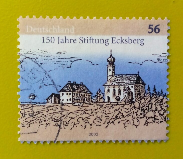 Issue:        Germany 150 Years of the Ecksberg Foundation 2002 Stamp Type:       Stamp Number of Stamps:         1 Denominations:          56  PF, Issue Date:          2002 Issued By:       Germany Deutsche Post ( Deutschland )