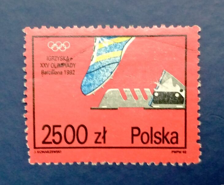 Issue:     Poland Barcelona 1992 Olympic Games Stamp Type:     Stamp Number of Stamps:       1  Stamps Denomination:     2500 zł Issue Date:    1992 Issued By:      Poland POST 