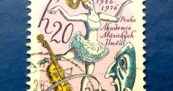 Issue:     Czechoslovakia 30th Anniversary of the Academy of Performing Arts in Prague Stamp Type:      Stamp Number of Stamps:      1 Stamps Denomination:      20 h, Issue Date:       1976 Issued By:      Czechoslovakia Postal Service (USPS) 